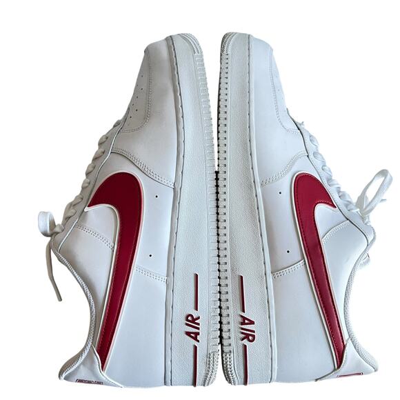 Nike Air Force 1 Low A02423-102 White/ Gym Red Leather Shoes Men 15 - Picture 6 of 15